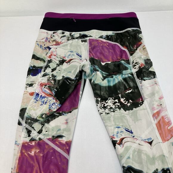 Lululemon Speed Tight III Luxtreme White Watercolor Size 4 30” Legging - Picture 15 of 16